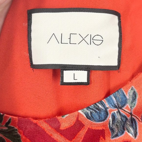 Alexis Marseille One Shoulder High Low Ruffle Maxi Dress in Red Floral - Picture 6 of 11